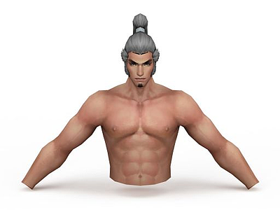 游戏男子裸体模型3d模型