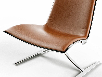 现代真皮休闲椅3d模型