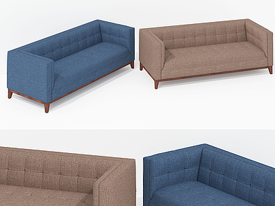 现代面包式舒服沙发3d模型