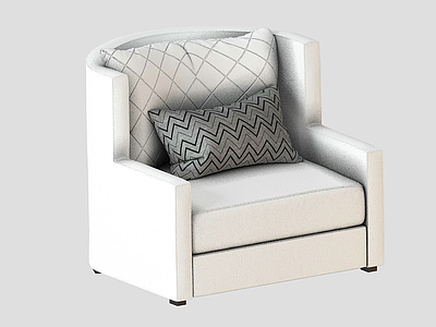 现代简约单人沙发3d模型