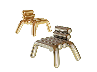3d现代金属休闲单椅模型