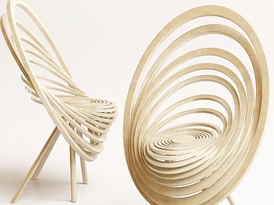 现代时尚蜘蛛网休闲单椅模型3d模型