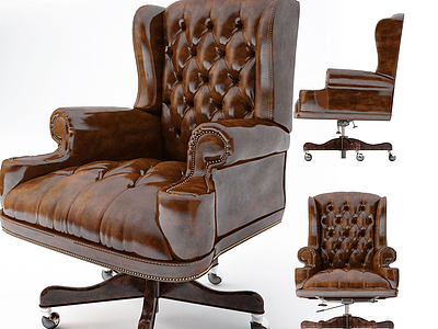 欧式古典老板椅模型3d模型