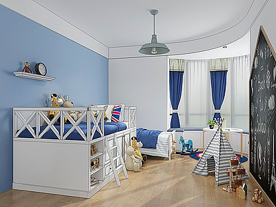 儿童房卧室3d模型