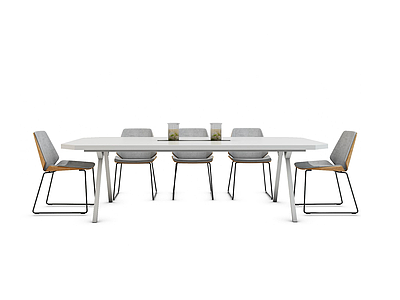 常规会议洽谈桌椅模型3d模型