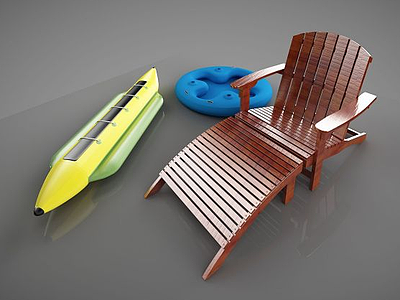 户外沙滩椅子3d模型