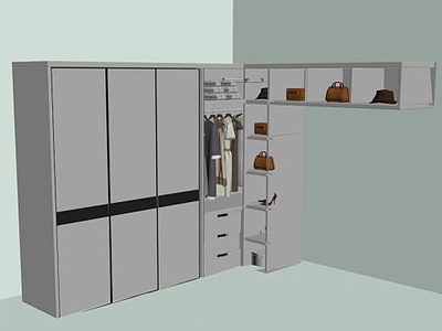 3d衣柜模型