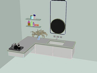3d洗手台模型