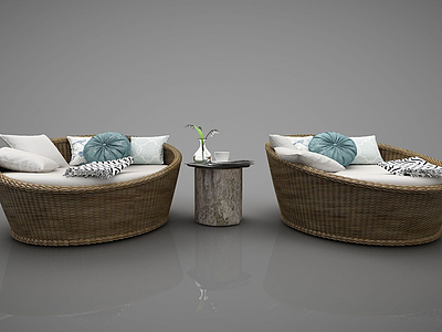 沙发椅子茶几模型3d模型
