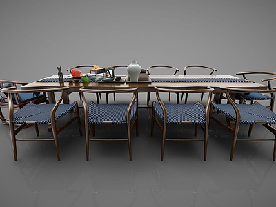 餐桌组合模型