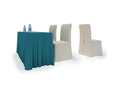 3d常规宴会会议桌模型