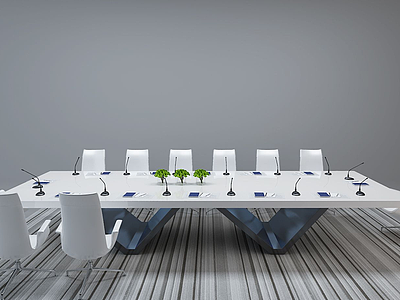 现代会议桌模型