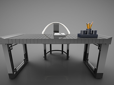 办公桌茶案模型