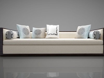 中式双人沙发模型3d模型