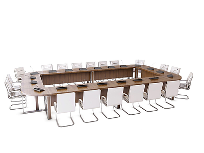 3d会议桌办公家具模型