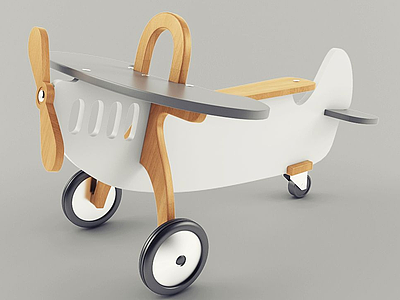 现代玩具飞机模型3d模型