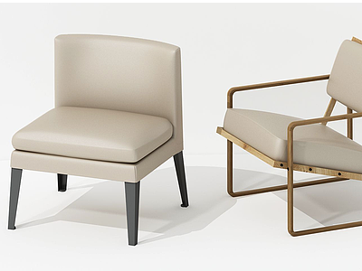 3d现代休闲椅子组合模型