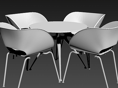 3d简约桌椅模型