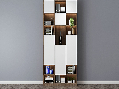 3d现代简约置物柜模型