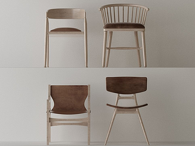 3d简约北欧椅子模型