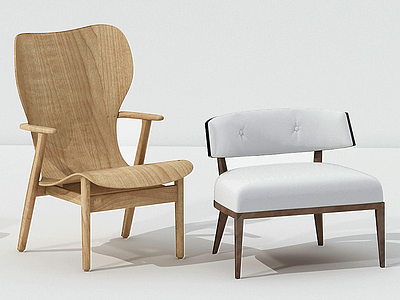 3d现代休闲椅组合模型