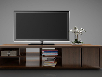 3d新中式风格电视柜模型