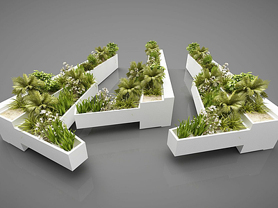 户外植物模型3d模型