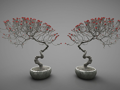 3d植物<font class='myIsRed'>盆栽组合</font>模型