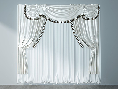 3d窗帘模型