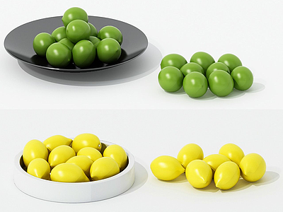 3d水果组合模型