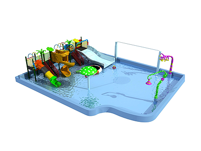 水上乐园滑梯模型3d模型