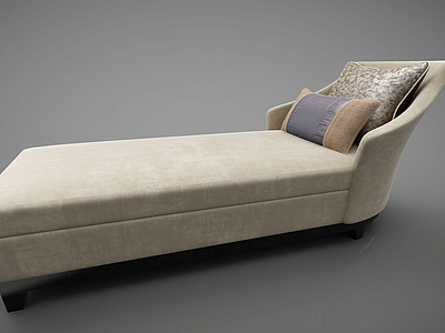 新中式布艺沙发模型3d模型