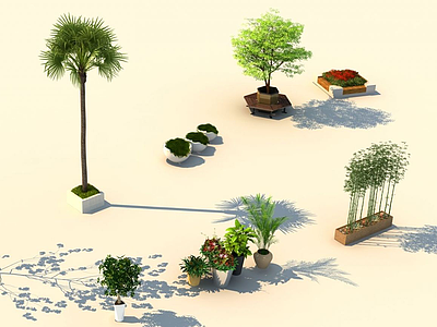 3d街景植物模型