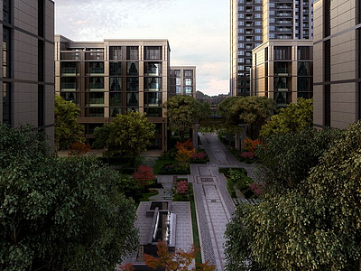 3d中式新古典住宅模型