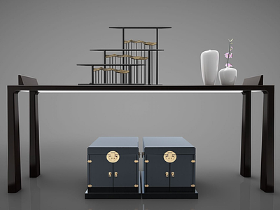 新中式风格家具模型3d模型
