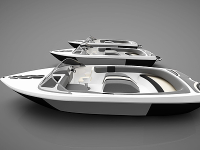 小船组合3d模型