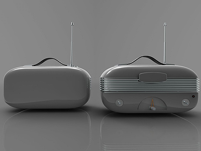 现代风格收音机3d模型