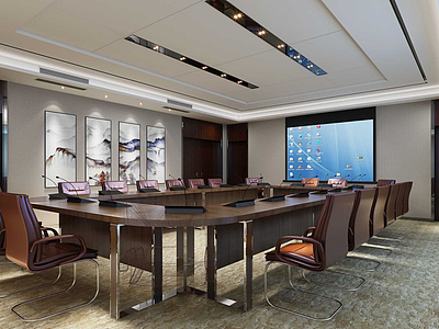 会议室模型3d模型