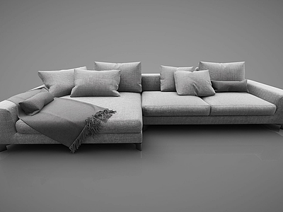 现代风格沙发组合模型