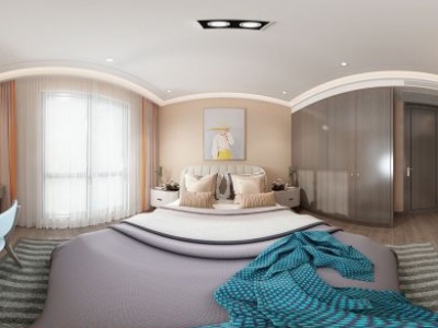 3d北欧风格卧室模型