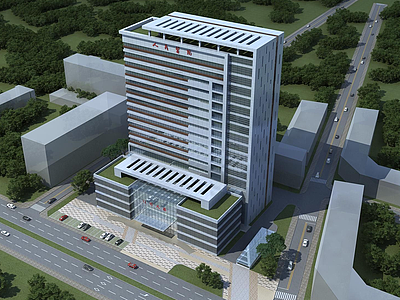 3d医院办公楼模型