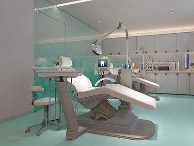 3d牙医诊所模型