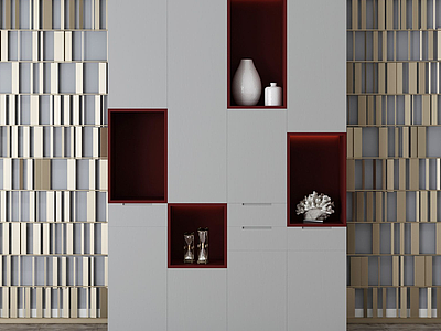 3d 家具饰品组合装饰柜模型