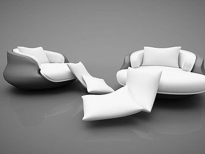 现代创意休闲沙发模型3d模型