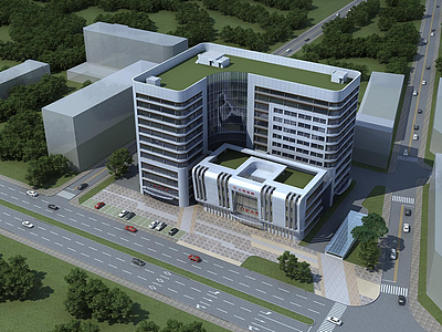 3d医院办公楼模型