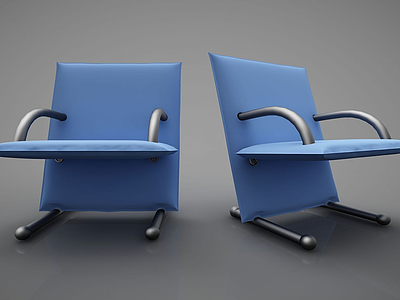 创意椅子组合模型3d模型