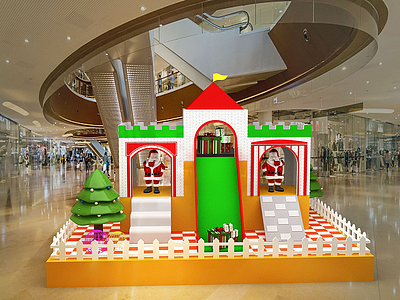 圣诞节商场展示模型3d模型