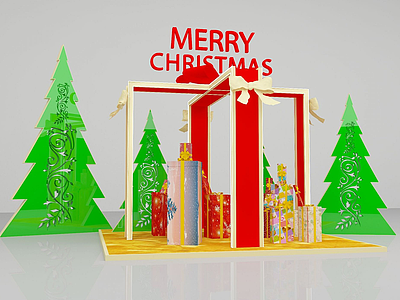圣诞节商场展示3d模型