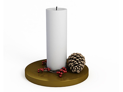圣诞蜡烛3d模型