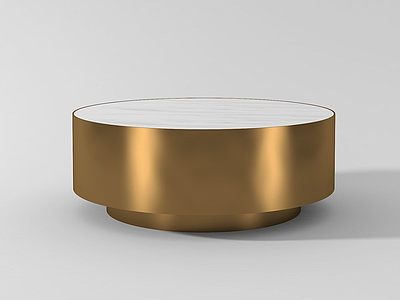3d现代金属茶几桌模型